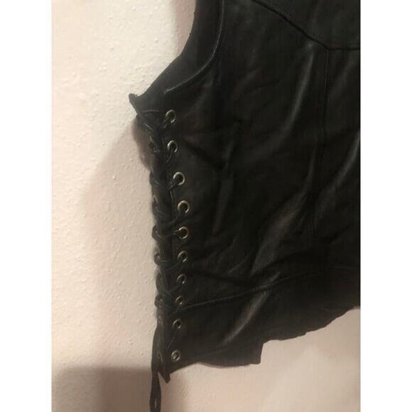 Leather bike vest women's‎ sizes m - Picture 3 of 13